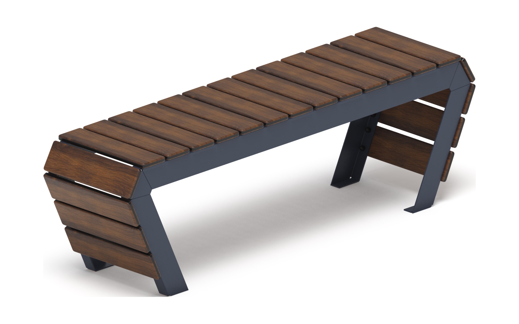 Скамья - МФ 42.02.04-10 (Темный дуб) Г:380  (под анкера)