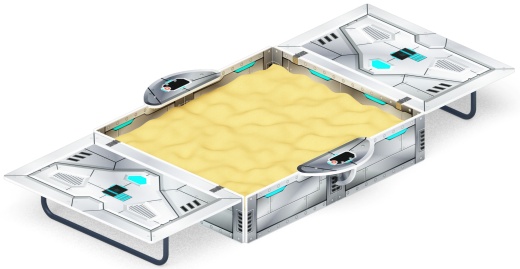 Песочница с крышкой средняя (Техно) - ИО 5.01.11-09