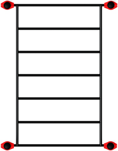 Воркаут ЛОВ 108 красный ВТ 102.07-01