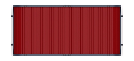 Навес контейнерной площадки для мусора (красный) (2 секции) (под анкера) МФ 55.01.02-04