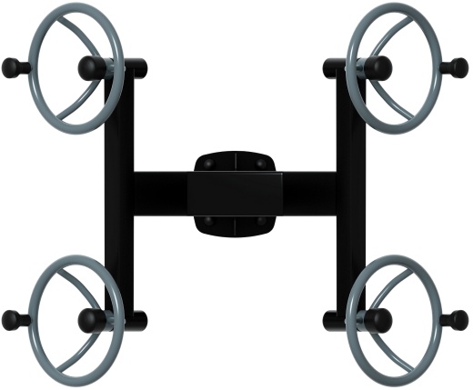 Рули (положение стоя) серый - Уличный тренажер - СТ 101-13