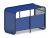 Навес контейнерной площадки для мусора (синий) (2 секции) (под анкера) МФ 55.01.02-03