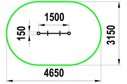 Турник с кольцами W-02-008