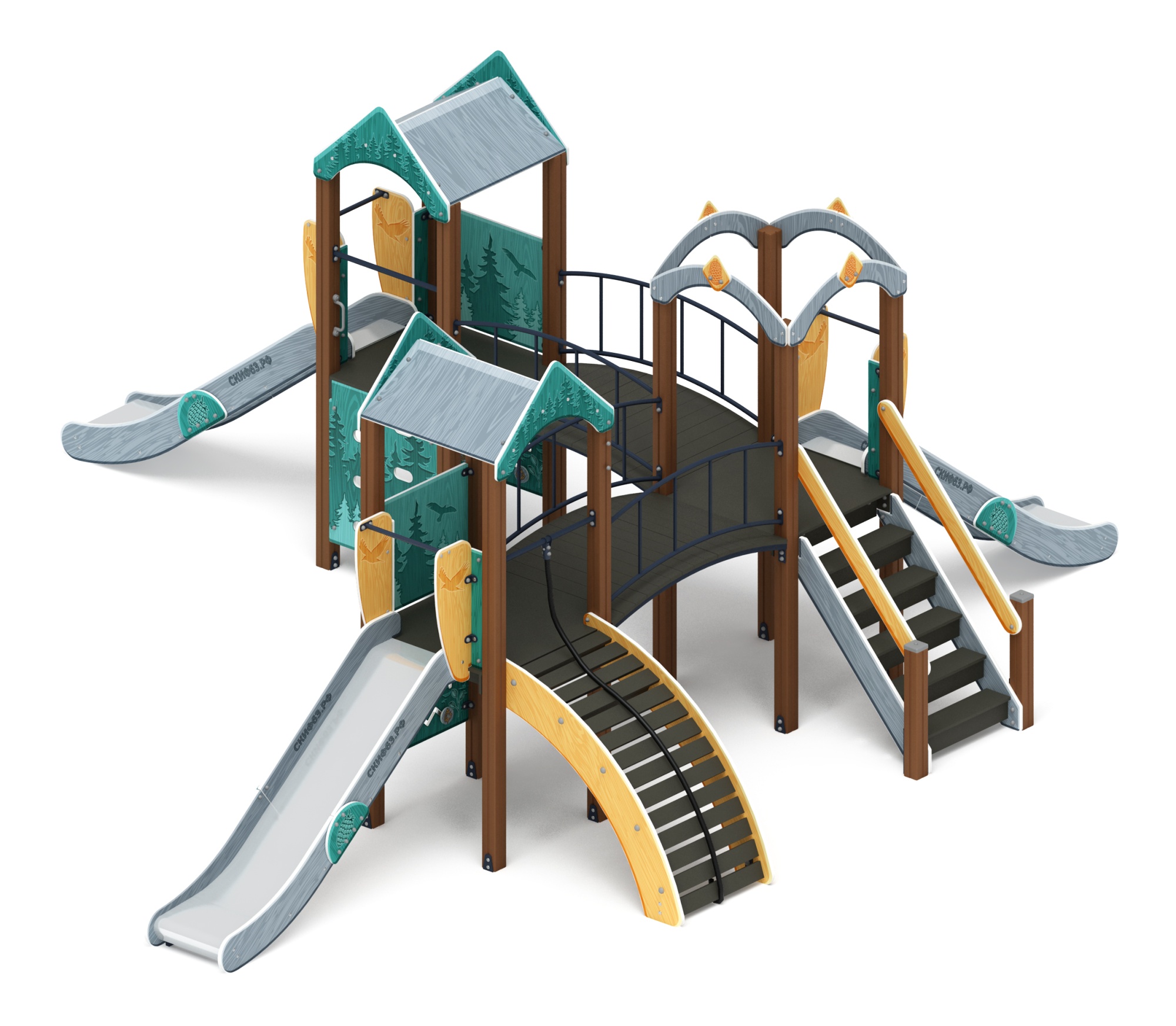 Городок (Тайга) - ДИК 2.01.3.03-33 - Игровой комплекс H=1200