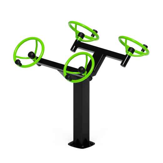 Рули (положение сидя) зеленый - Уличный тренажер - СТ 102-12