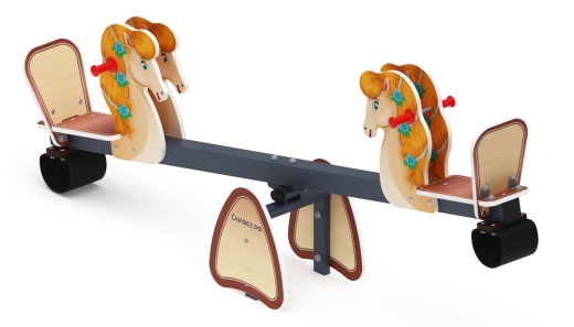 Качалка балансир со спинкой Лошадка - ИО 21.М.01.02-П.01