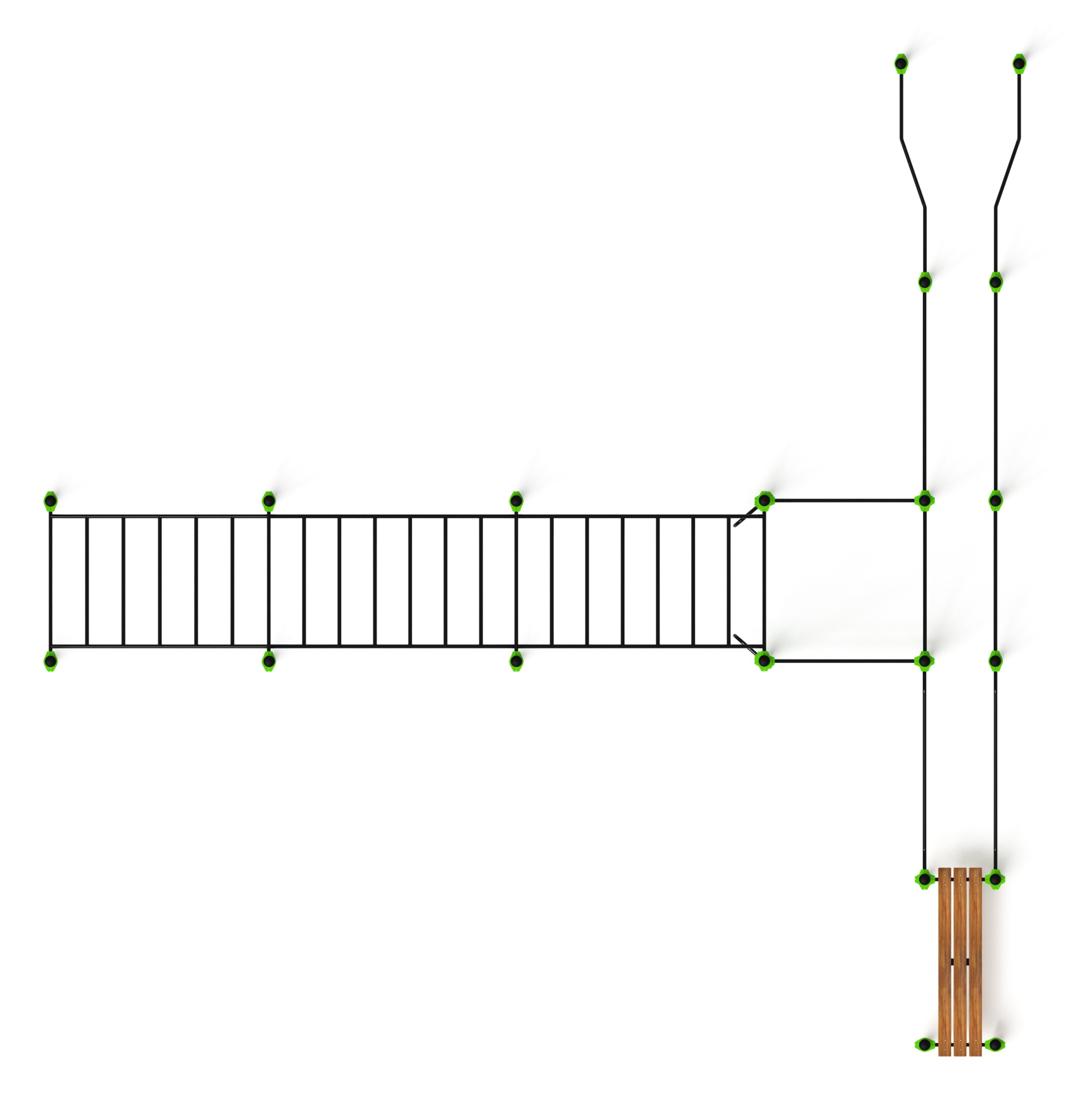 Воркаут ЛОВ 108 зеленый ВТ 102.19-02