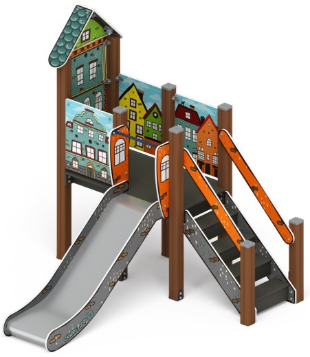 Горка с домиком - ИО 41.01.05-01 - (Город) H=900