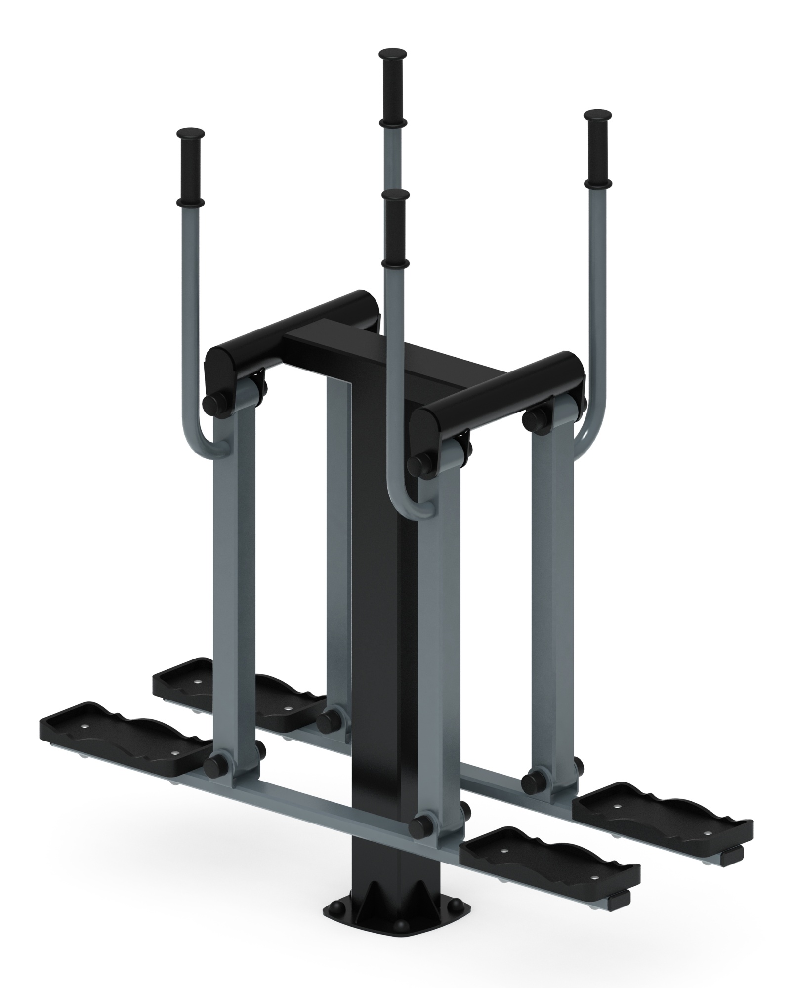 Двойные лыжи (серый) - Уличный тренажер - СТ 009-13