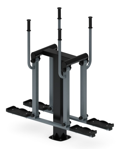 Двойные лыжи (серый) - Уличный тренажер - СТ 009-13