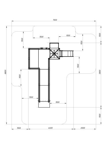 Забота Космопорт (серый) горка Н 750 ДОВ 20.14.03-02