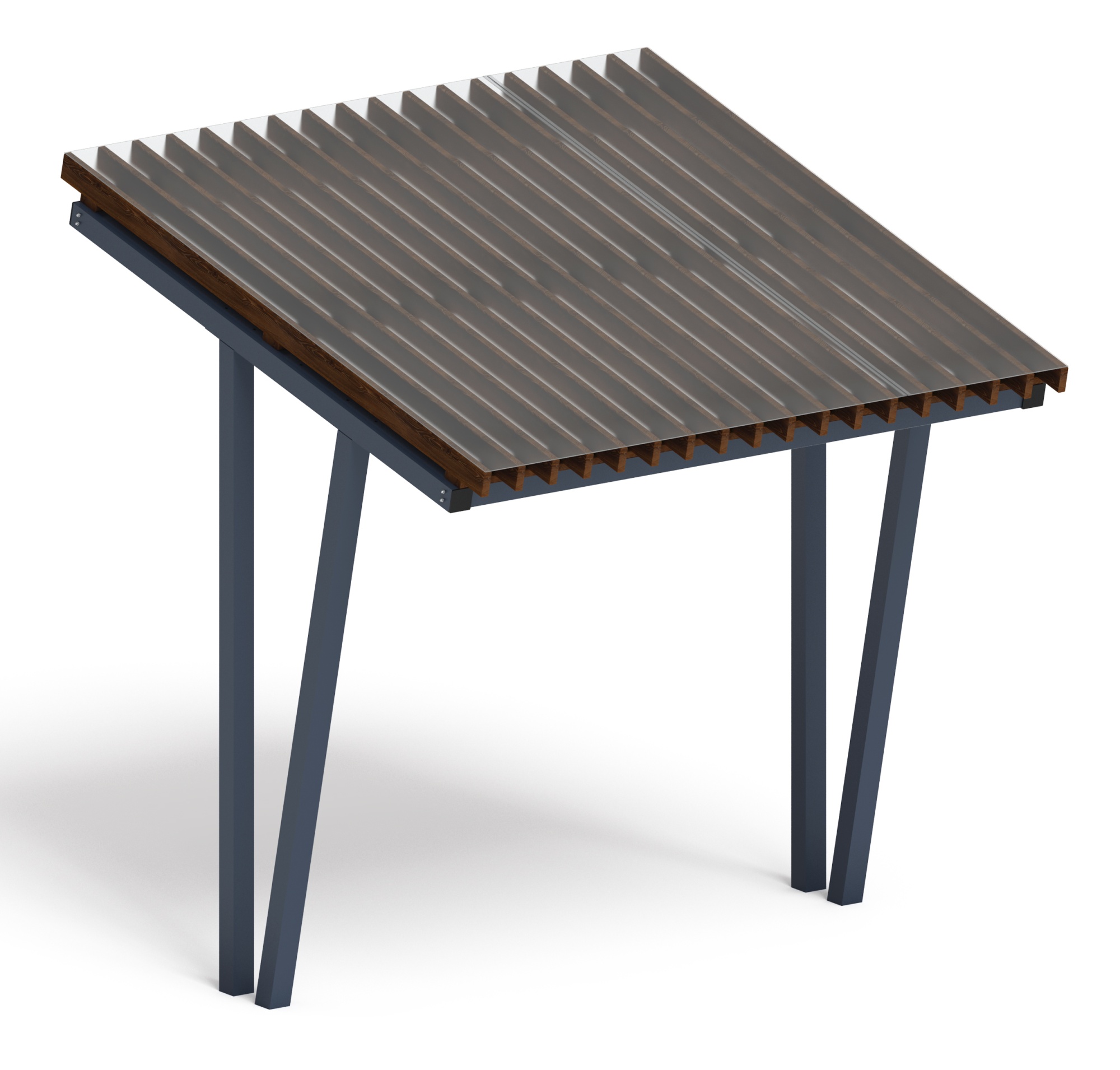 Пергола тент (наклоная) - МФ 77.03.01 /с поликарбонатом/