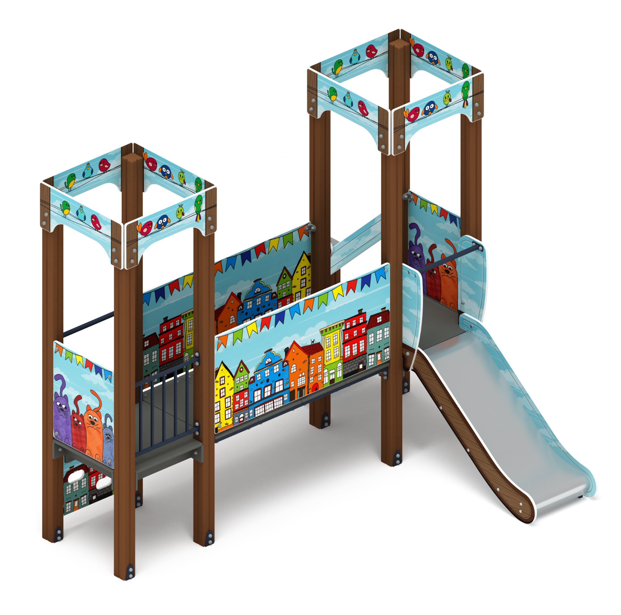 Королевство (Коты) - ДИК 1.15.02-11 - Игровой комплекс H=750