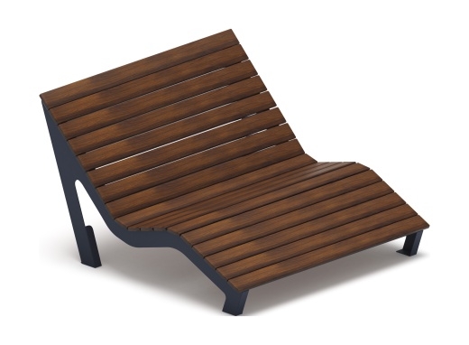 Шезлонг парковый - МФ 42.03.01-20 (Темный дуб) Д:1500  (под анкера)