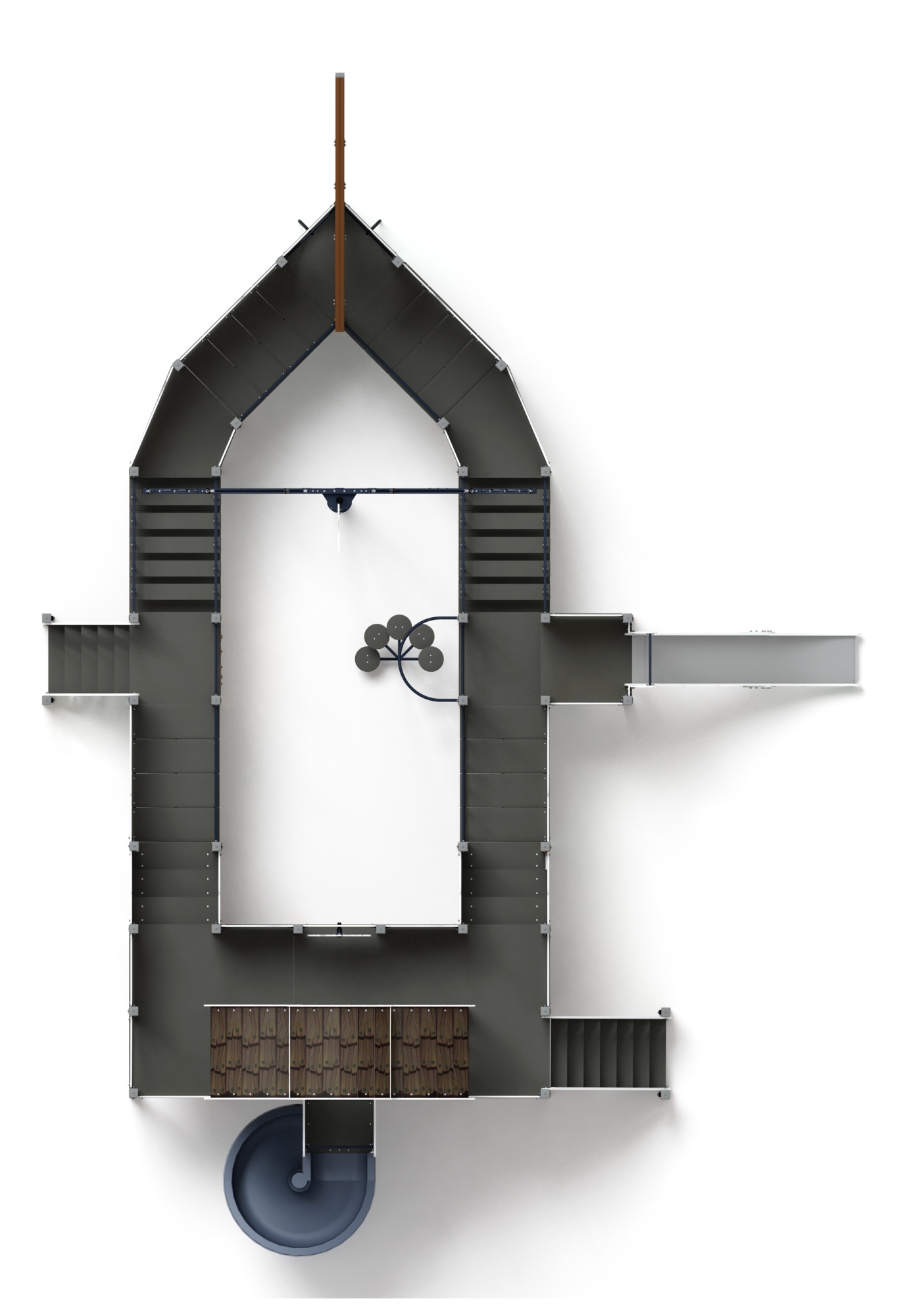 Фрегат (Летучий Голландец) (винтовой скат) горка Н 1500 горка Н 2000 ДИК 2.03.3.04-11