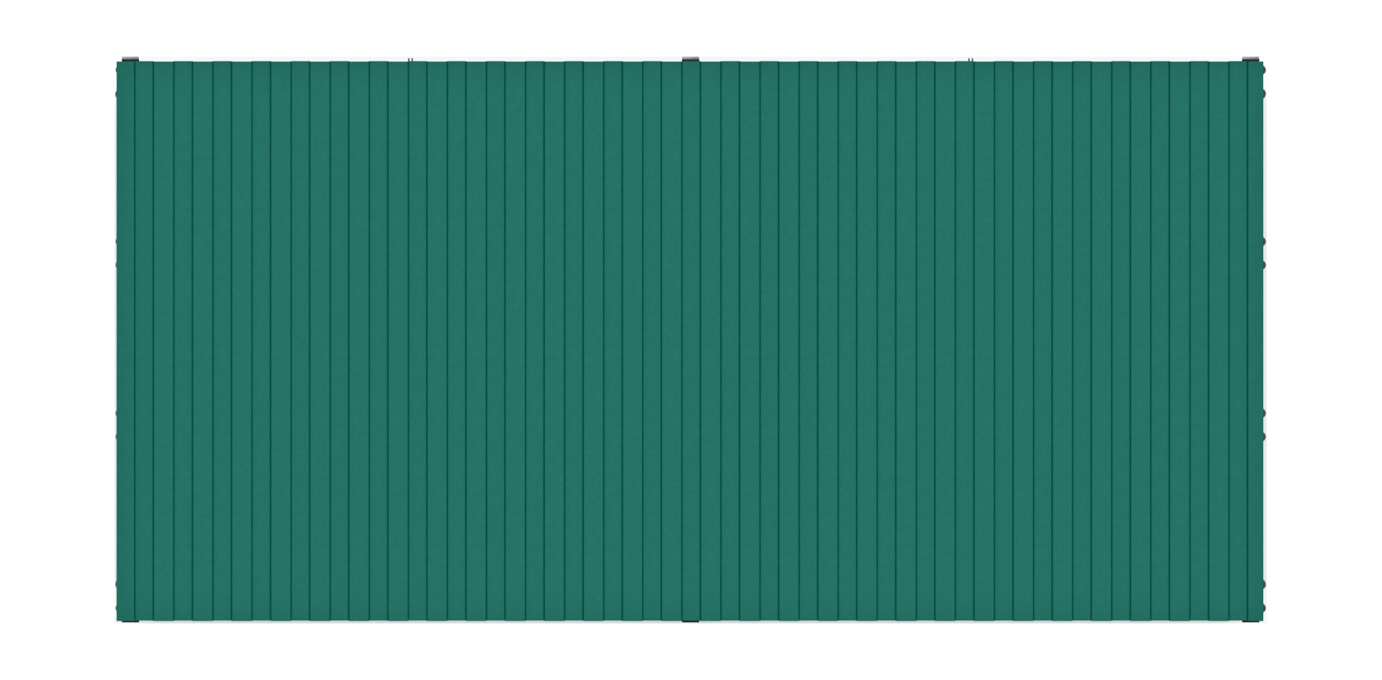 Навес контейнерной площадки для мусора (зеленый) (2 секции) МФ 55.02.02-01