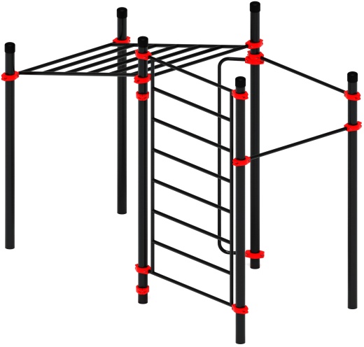 Воркаут ЛОВ 108 красный ВТ 102.12-01