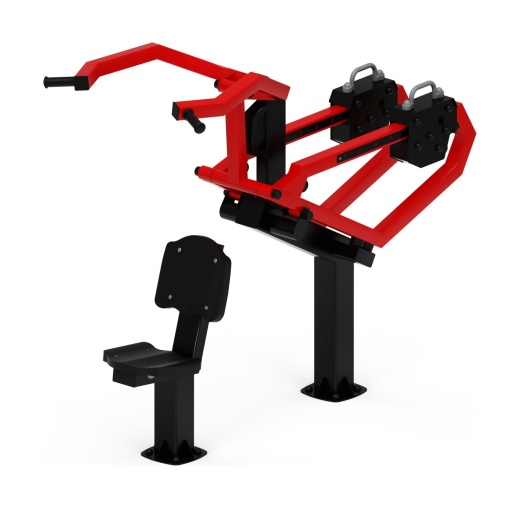 Тяга верхняя с переменной нагрузкой (красный) - Уличный тренажер - СТ 036-11