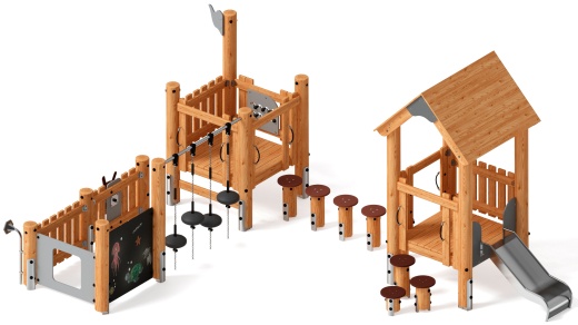 Игровой комплекс (лиственница) ДИК 1.24.04-Л