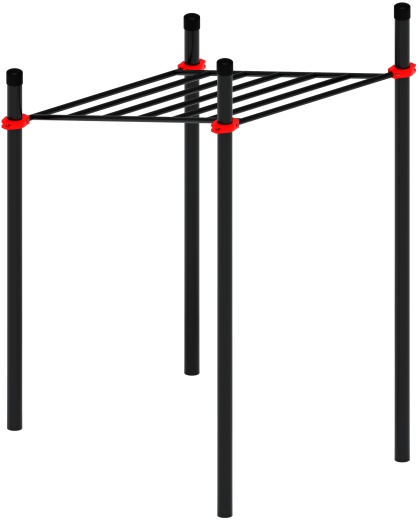 Воркаут ЛОВ 108 красный ВТ 102.07-01