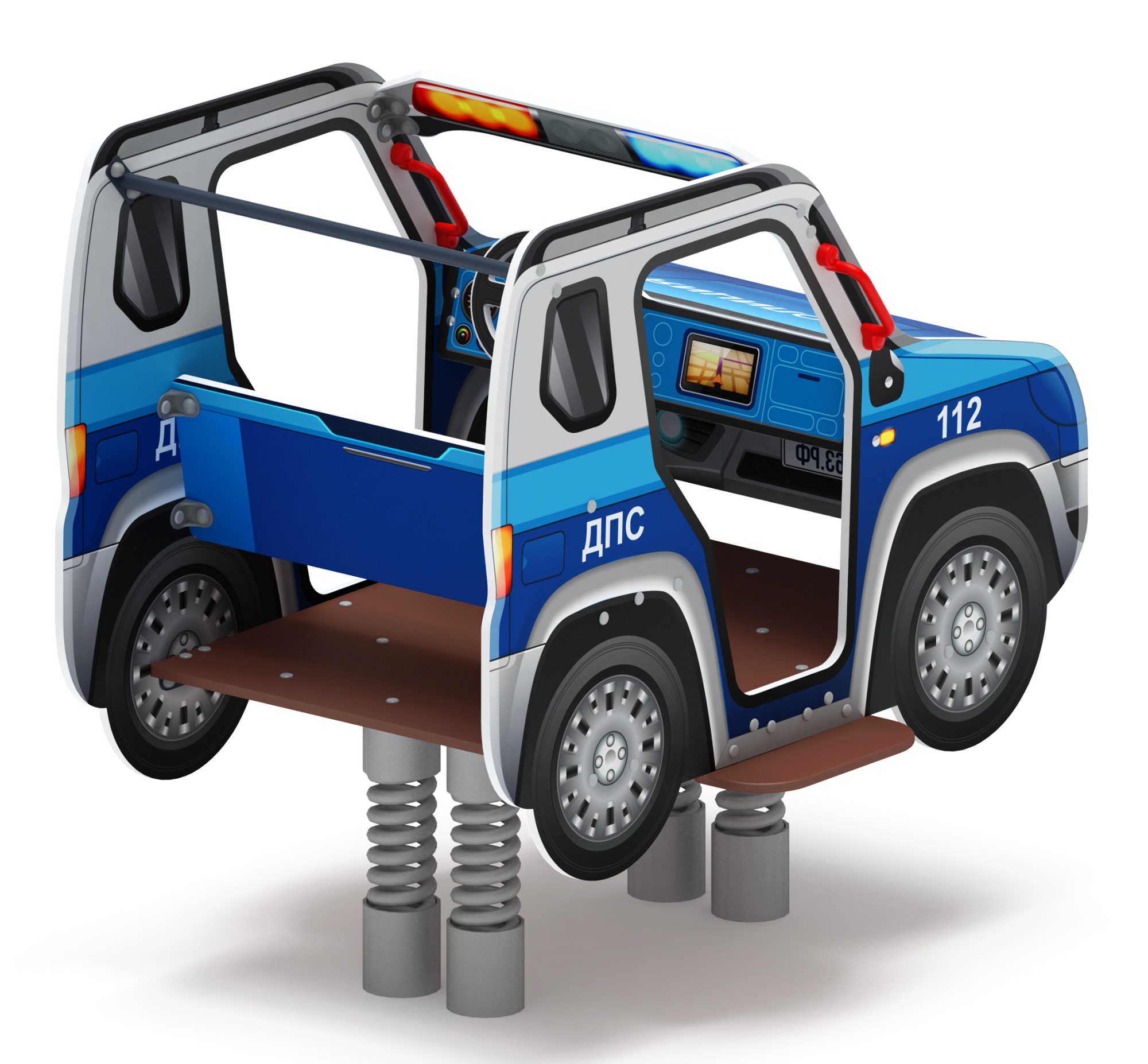 Джип ДПС - Качалка на пружине двухместная машинка - ИО 23.03.05-11