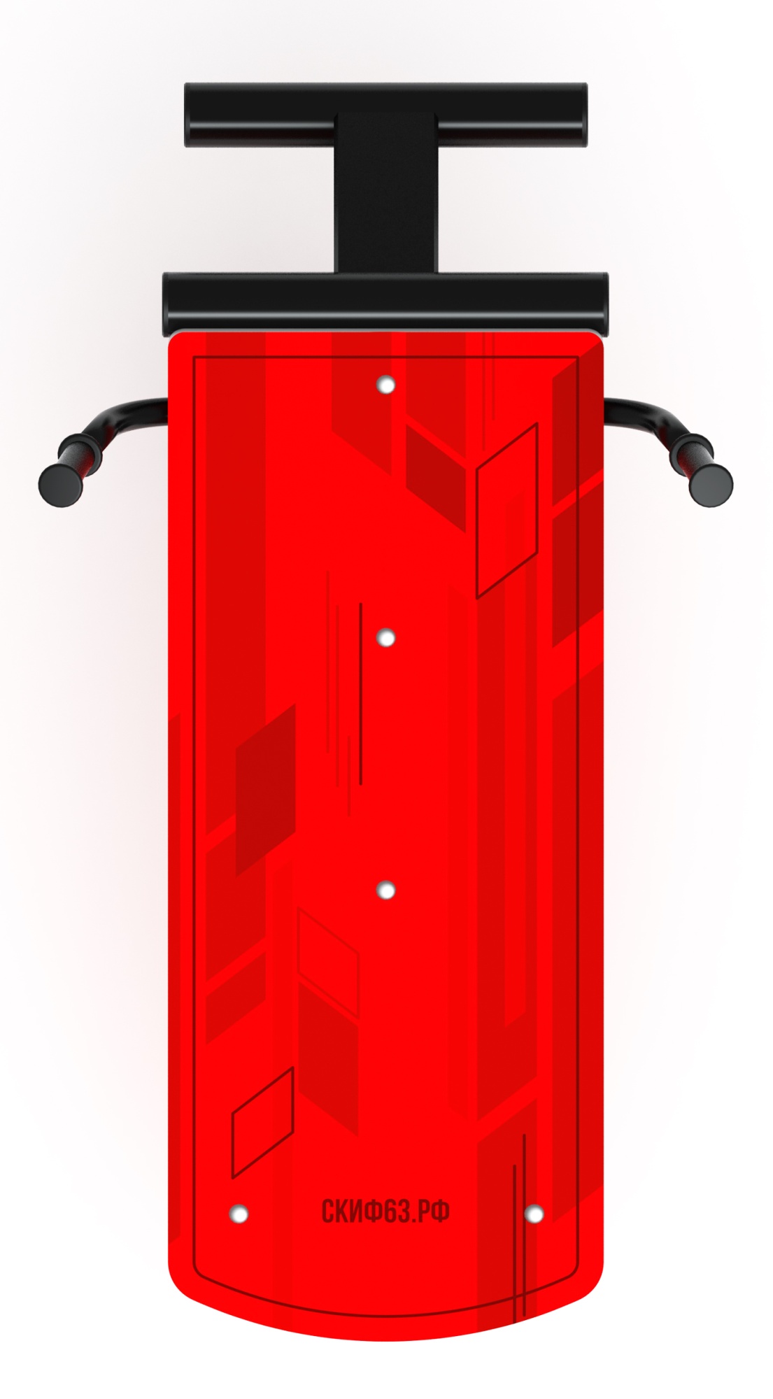 Лавка для пресса (красный) - Уличный тренажер - СТ 002-11