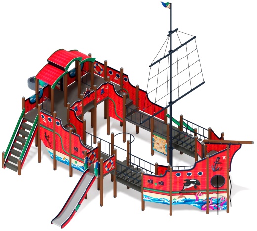 Фрегат (Мульт) (винтовой скат) горка Н 1500 горка Н 2000 ДИК 2.03.3.04-10