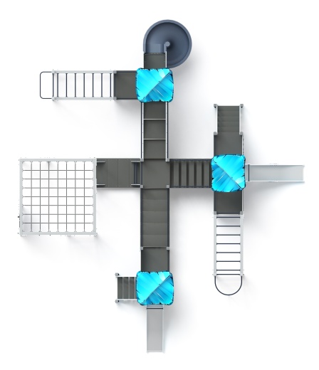 Волшебный город (винтовой скат) (Снежная королева) - ДИК 2.19.03-02 - Игровой комплекс Н=900 Н=1200 Н=2000