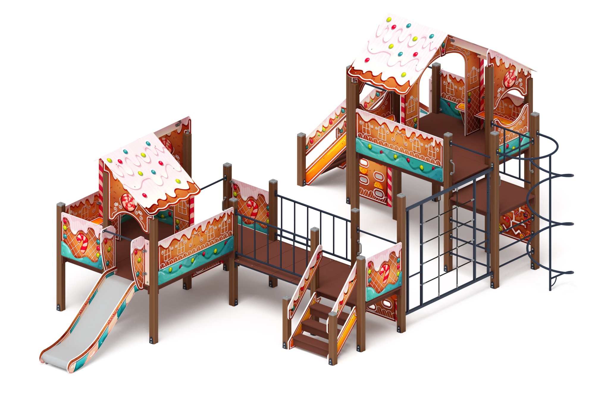 Теремок (Пряничный домик) - ДИК 2.07.03-02 - Игровой комплекс H=750 H=1200