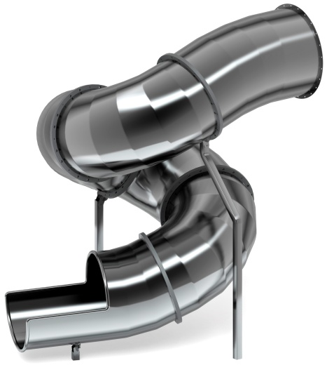 Горка тоннельная винтовая 2000 нержавеющая сталь SNST 2000.764