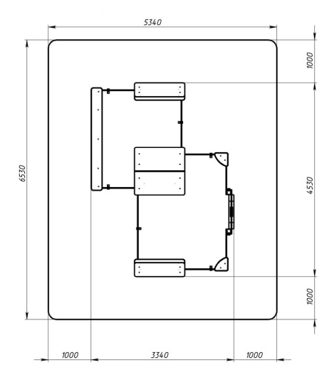 Песочный дворик двойной большой с навесом Домик (Коричневый) - ИО 6.01.03-02