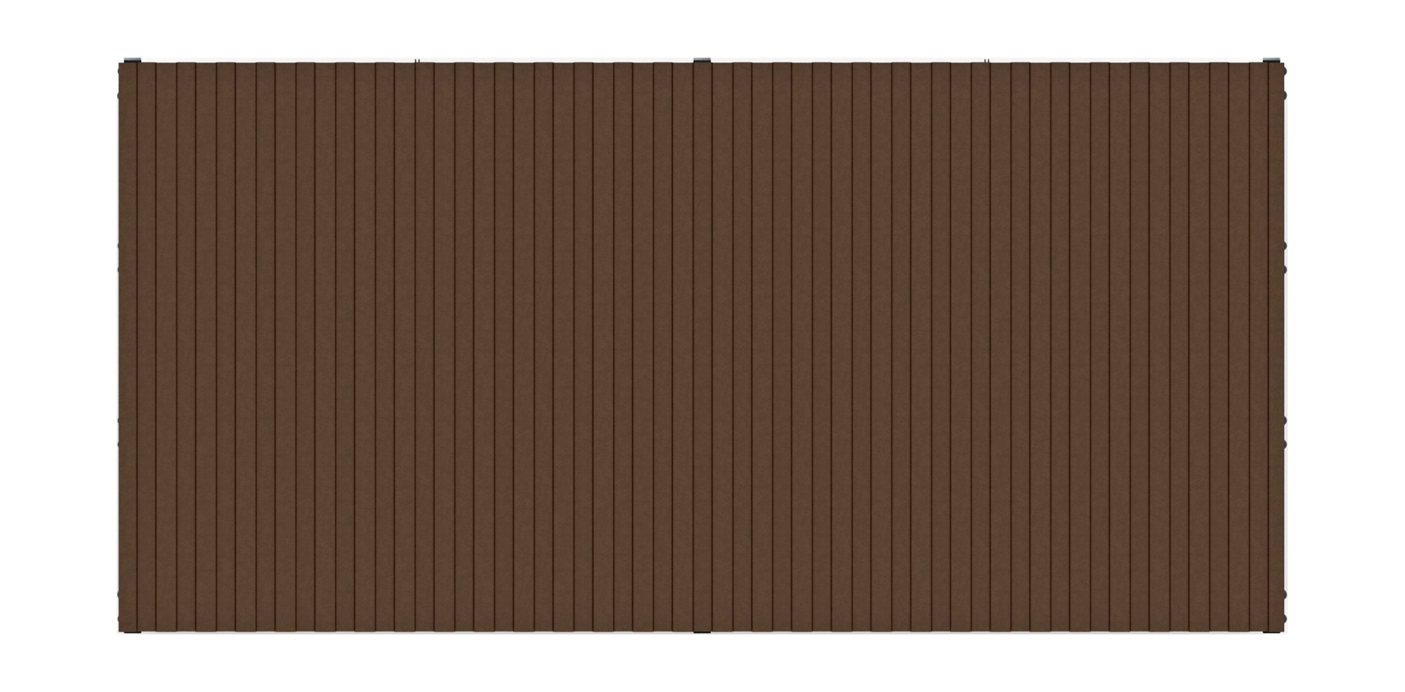 Навес контейнерной площадки для мусора (коричневый) (2 секции) МФ 55.02.02-02