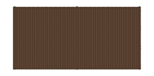 Навес контейнерной площадки для мусора (коричневый) (2 секции) МФ 55.02.02-02