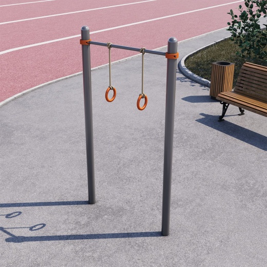 Уличный турник для дачи с кольцами СВС-40