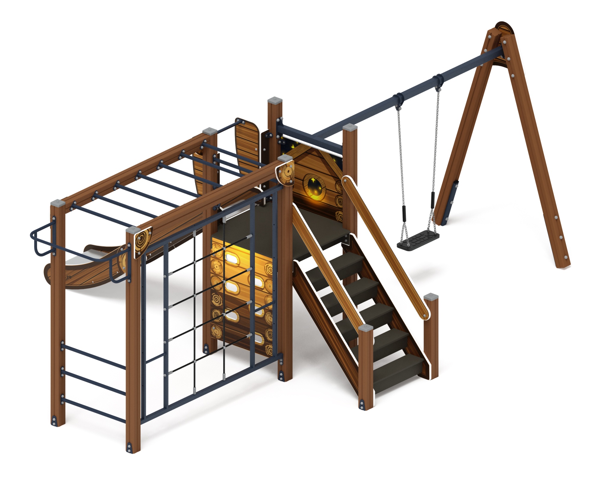 Счастливое детство (ЭКО) - ДИК 2.01.02-02 - Игровой комплекс H=1200