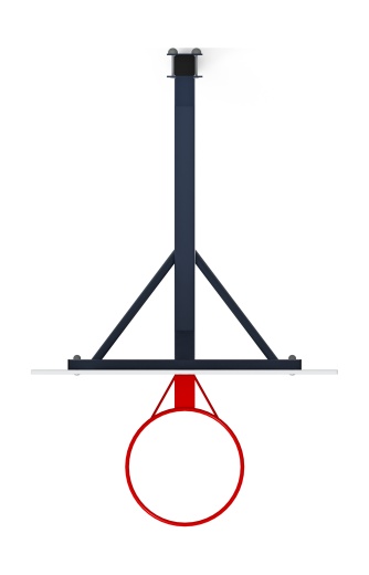 Стойка баскетбольная (черно-белый) - СО 2.70.02-02