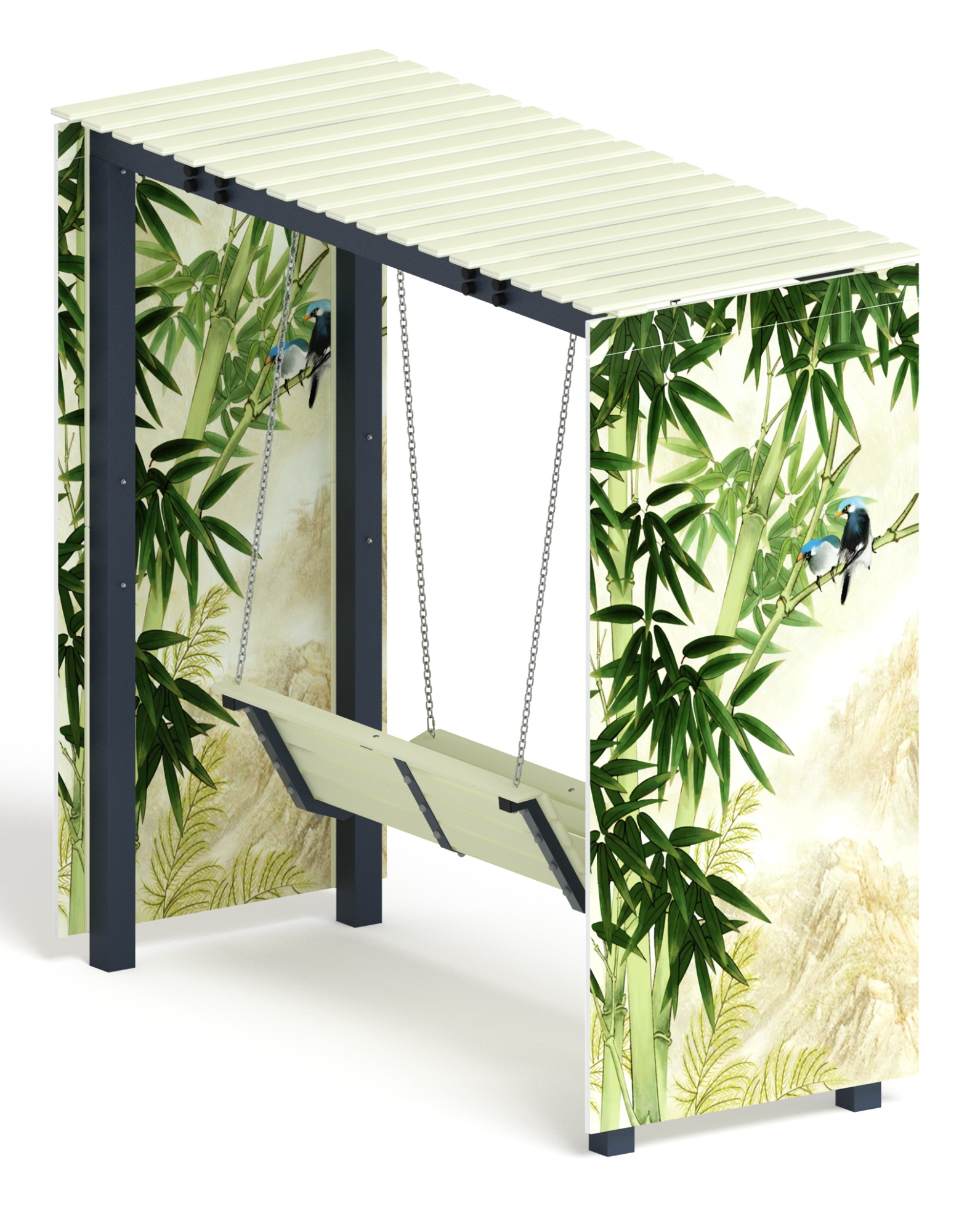 Пергола с качелями (Бамбук) - МФ 78.06.01-03 /без поликарбоната/