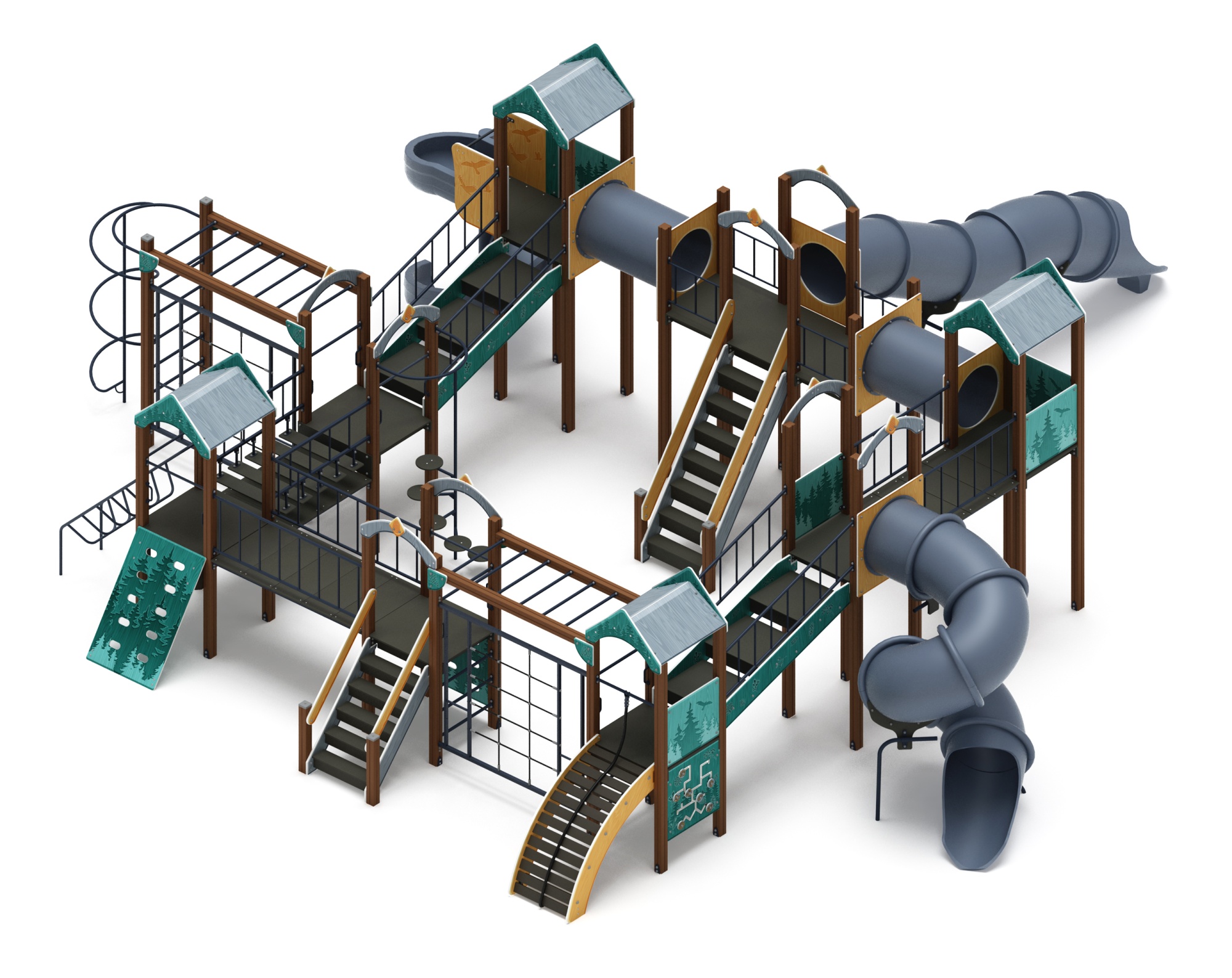 Остров детства (Тайга) - ДИК 2.01.8.02-33 - Игровой комплекс H=2000