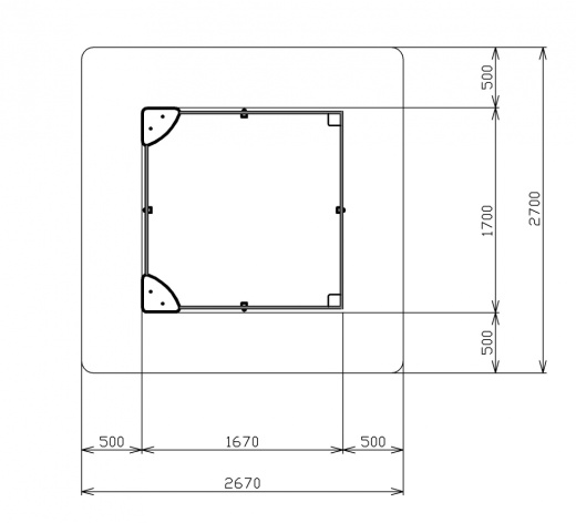 Песочница средняя с ограждением Улитка (Ракушки) - ИО 5.01.02-02
