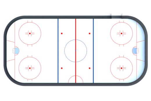 Хоккейная коробка R-7,5м. защитная сетка Н-1500мм за воротами ХОК-1.2