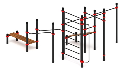 Воркаут ЛОВ 108 красный ВТ 102.18-01