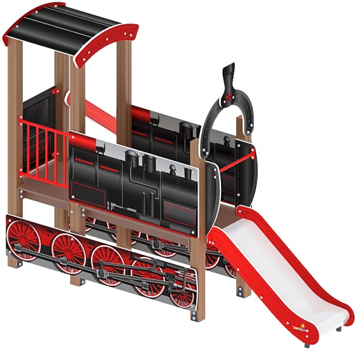 Паровозик (черный) мини - ДИК 1.03.5.01-10 - Игровой комплекс H=750