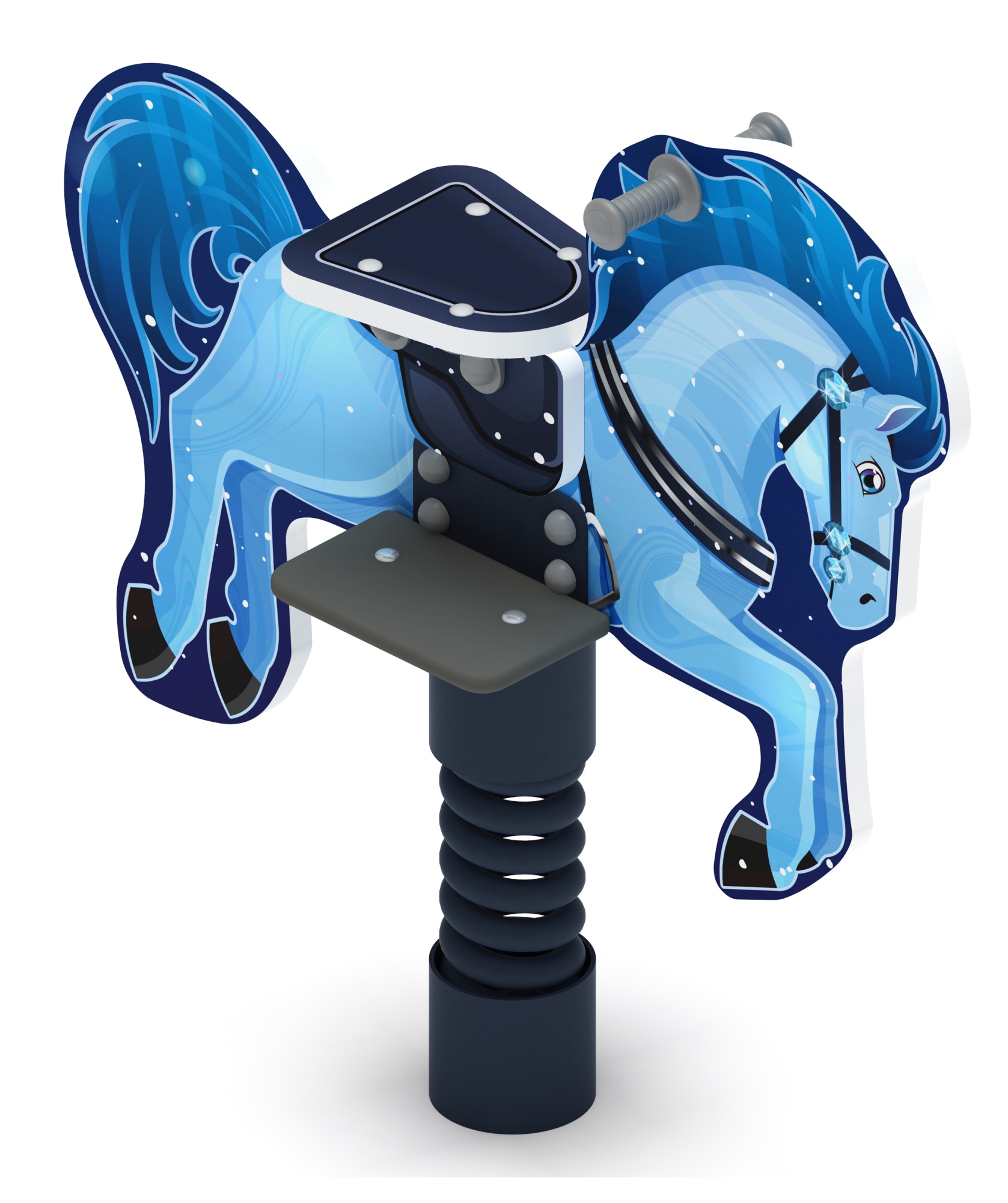 Лошадка 5 (Снежная королева) - Качалка на пружине - ИО 22.01.13-03