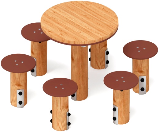 Столик взрослый (лиственница) МФ 32.01.05-Л