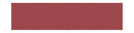 Навес контейнерной площадки для мусора (4 секции) МФ 55.02.02.4-04