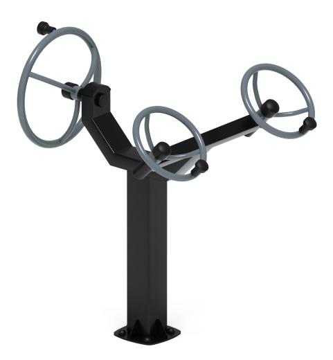 Рули (положение сидя) серый - Уличный тренажер - СТ 104-13