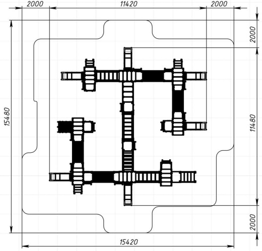 В гостях у сказки - ДИК 1.05.01-11.С - Игровой комплекс H=900