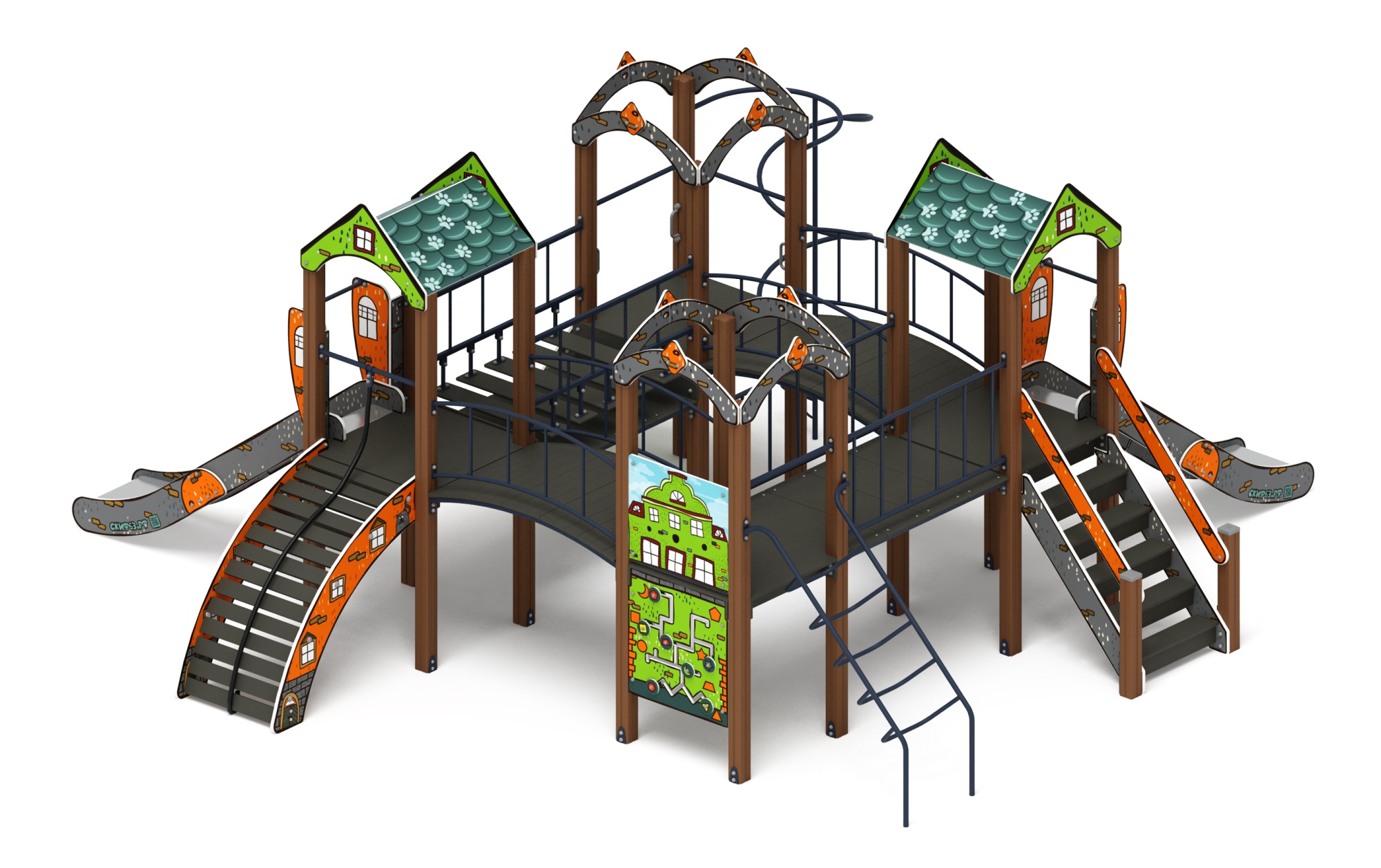 Дворик детства (Город) - ДИК 2.01.4.01-01 - Игровой комплекс H=1200