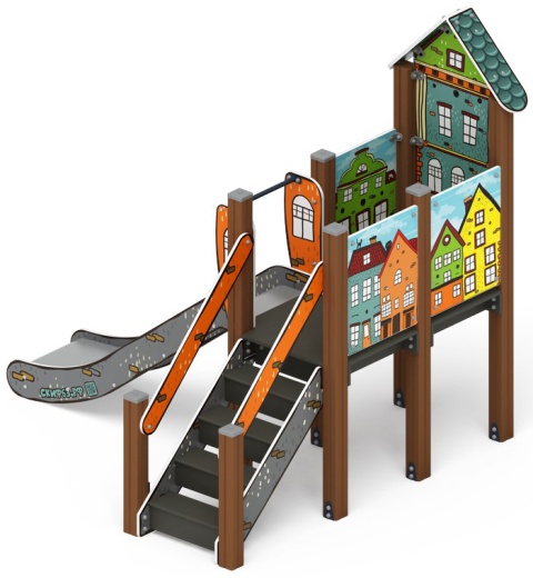 Горка с домиком - ИО 41.01.05-01 - (Город) H=900