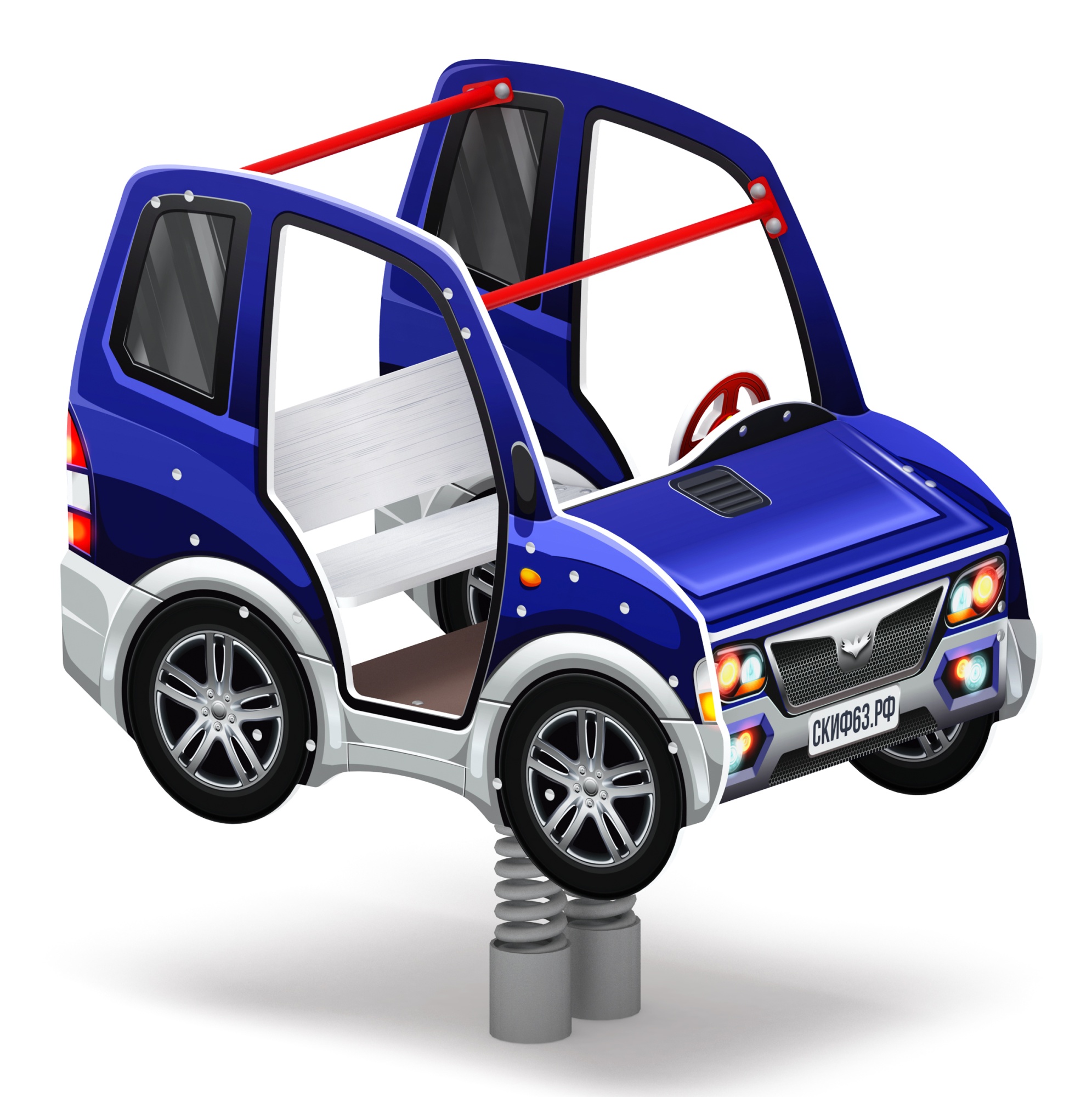 Машинка - Качалка на пружине двухместная машинка - ИО 23.03.01-01